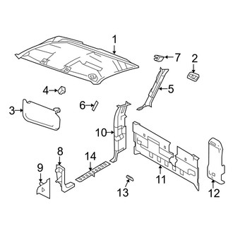 Ford OE - Cab - Interior Trim (Regular Cab), (Regular Cab)