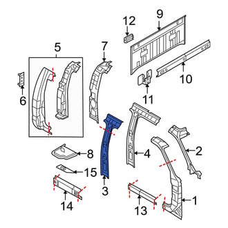 Ford OE - Right Outer Body B-Pillar