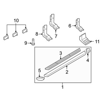 Ford OE - Cab - Running Board (Type 1), (Crew Cab)