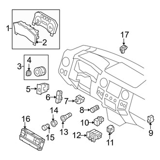 Ford OE - Instrument Panel - Cluster & Switches (Crew Cab)