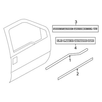 Ford OE - Front Door - Exterior Trim (Crew Cab)