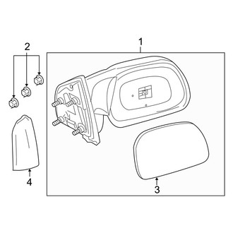Ford OE - Front Door - Outside Mirrors (W/O Trailer Tow), (Crew Cab)
