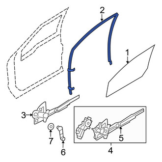 Ford OE - Front Left Window Channel