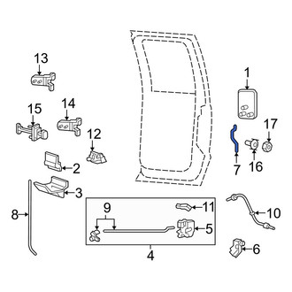 Ford OE - Front Right Door Lock Operating Rod