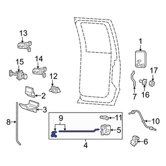 Ford OE - Rear Right Door Lock Rod Bracket