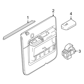 Ford OE - Rear Door - Interior Trim (With Power Windows), (Crew Cab)