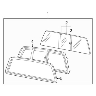 Ford OE - Back Glass - Glass (Sliding Window, W/O Power), (Crew Cab)