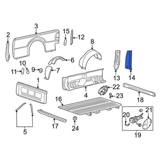 Ford OE - Rear Right Truck Bed Panel Reinforcement