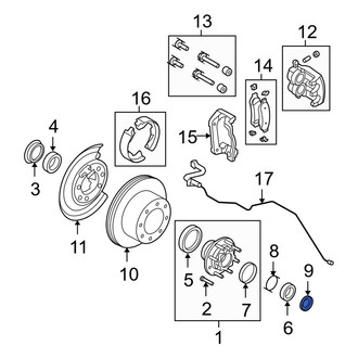 Ford OE - Rear Left Axle Nut
