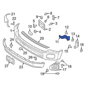 Ford OE - Front Left Inner Bumper Face Bar Bracket