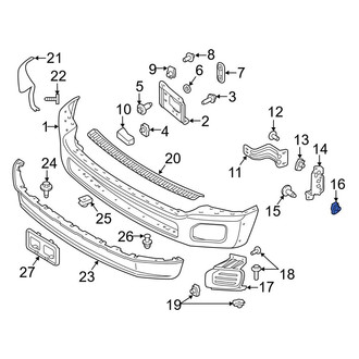 Ford OE - Inner Bumper Face Bar Mount Nut