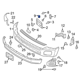 Ford OE - Outer Bumper Face Bar Mount Nut
