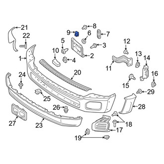 Ford OE - Inner Bumper Face Bar Mount Nut