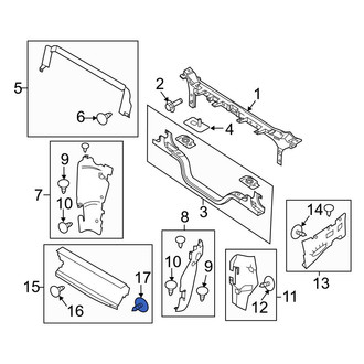 Ford OE - Lower Radiator Support Baffle Clip