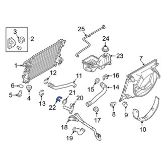 Ford OE - Engine Coolant Bypass Pipe Clip