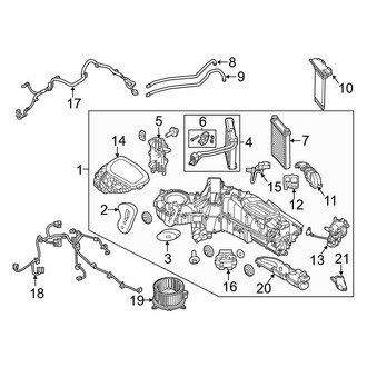 Ford OE - Air Conditioner & Heater - Evaporator & Heater Components (W/O Dual Zone A/C)