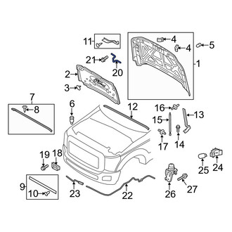 Ford OE - Front Hood Latch Striker Plate