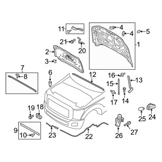 Ford OE - Hood & Components (Crew Cab)