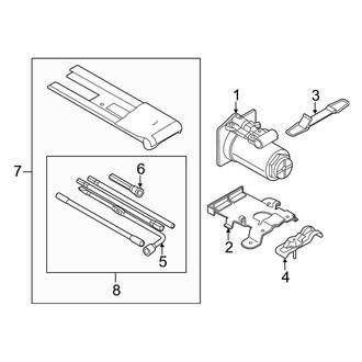 Ford OE - Components under Hood (Jack Storage Compartment), (Crew Cab)