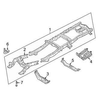 Ford OE - Frame & Components (Frame & Crossmembers), (Crew Cab)