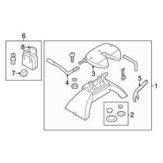 Ford OE - Frame - Trailer Hitch Components (5th Wheel Accessory), (Crew Cab)