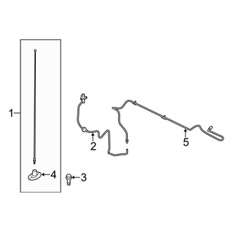 Ford OE - Electrical - Antenna (W/O Satellite Radio, W/O Navigation), (Crew Cab)