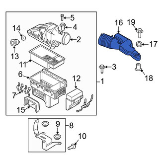 Ford OE - Front Lower Engine Air Intake Hose