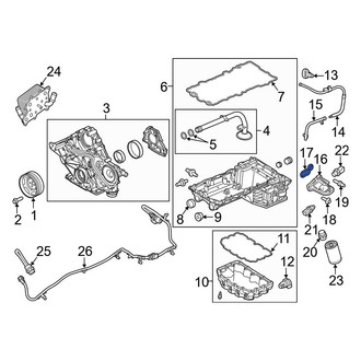 Ford OE - Engine Oil Filter Adapter Gasket