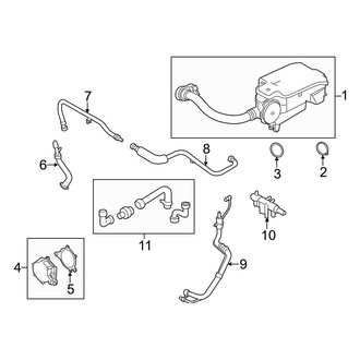 Ford OE - Emission System - Emission Components (Vacuum Pump & Hoses), (Crew Cab)