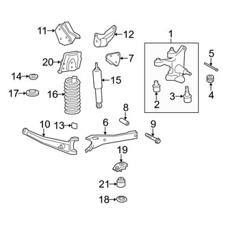 Ford OE - Front Suspension - Suspension Components (Twin I Beam), (Crew Cab)