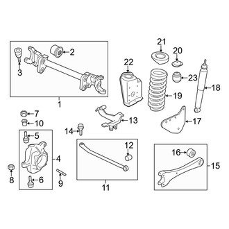 Ford OE - Front Suspension - Suspension Components (Monobeam Axle), (Crew Cab)