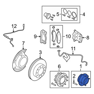 Ford OE - Front Wheel Bearing and Hub Assembly