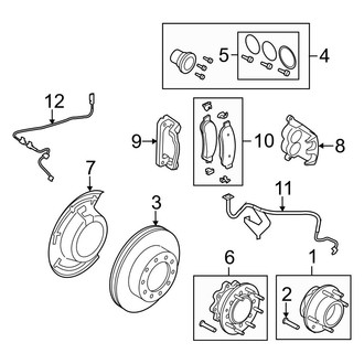 Ford OE - Front Suspension - Brake Components (4WD)