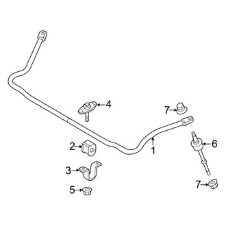 Ford OE - Front Suspension - Stabilizer Bar & Components (4WD)