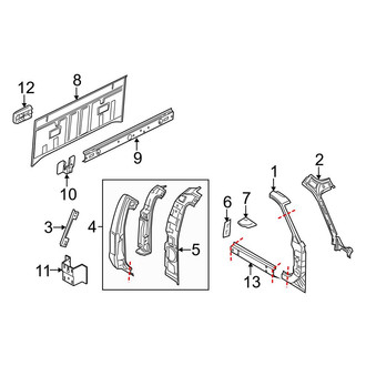Ford OE - Cab - Back Panel (Regular Cab), (Regular Cab)