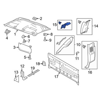 Ford OE - Right Upper Body C-Pillar Trim Panel Clip