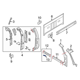 Ford OE - Rear Door Lock Striker Plate