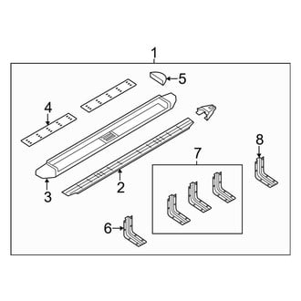 Ford OE - Cab - Running Board (Type 2, Lighted), (Crew Cab)
