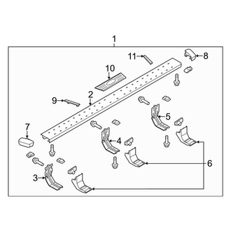 Ford OE - Cab - Running Board (Type 4, Angular), (Crew Cab)