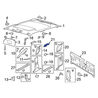 Ford OE - Left Upper Body C-Pillar Trim Panel Clip