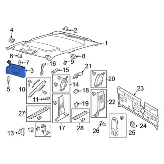 Ford OE - Left Sun Visor
