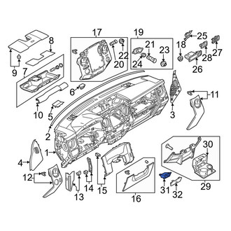 Ford OE - Instrument Panel Storage Compartment