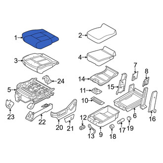 Ford OE - Front Left Outer Seat Cover
