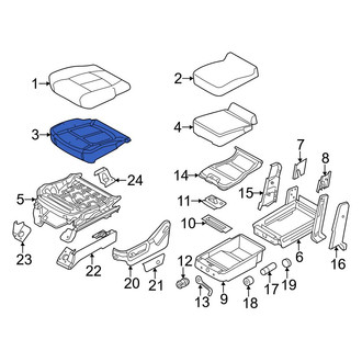 Ford OE - Front Right Seat Cushion Pad