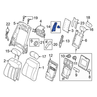 Ford OE - Front Upper Center Seat Trim Panel