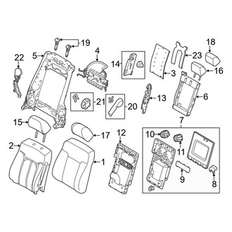 Ford OE - Seats & Tracks - Front Seat Components (40/20/40 Seat, Back-With Armrest Split Bench), (Crew Cab)
