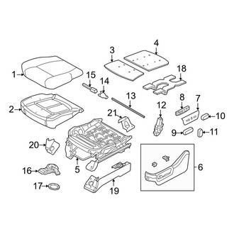 Ford OE - Seats & Tracks - Front Seat Components (Captains Chairs Seat, Cushion), (Crew Cab)