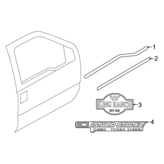 Ford OE - Front Door - Exterior Trim (Crew Cab)