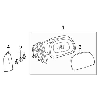 Ford OE - Front Door - Outside Mirrors (W/O Trailer Tow), (Crew Cab)