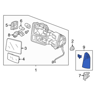 Ford OE - Front Right Inner Door Mirror Trim Ring